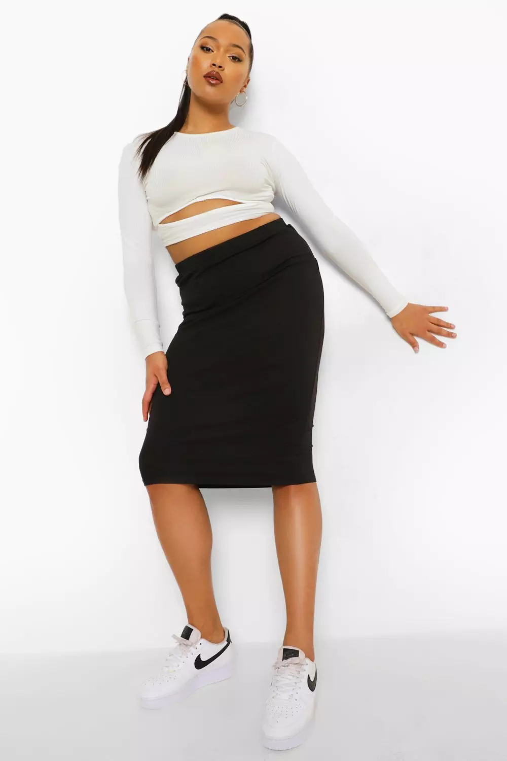 Black pencil skirt outlet outfit xl