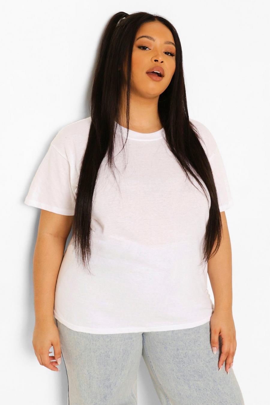 Grande taille - T-shirt oversize Mon Amour, White image number 1