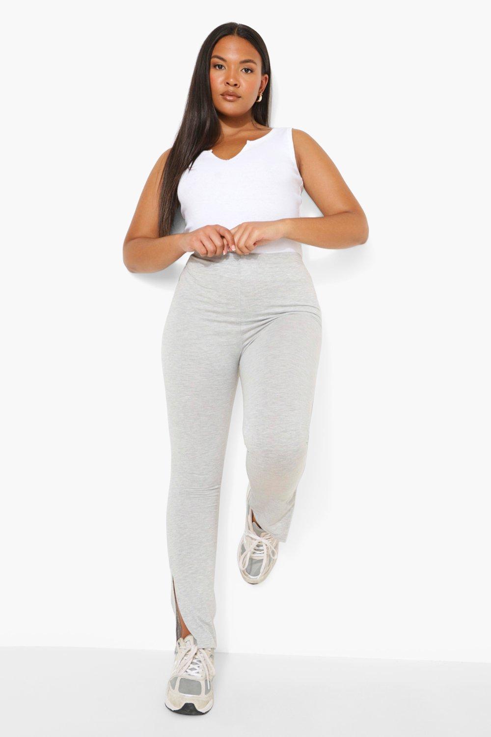 Cotton Jersey Knit High Waisted Leggings