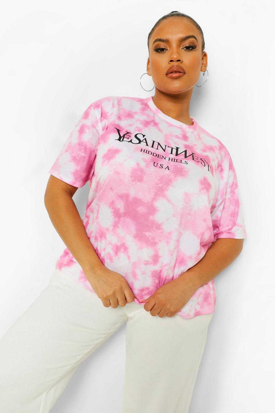 Plus Batik Ye Saint West T-Shirt, Rosa rose image number 1