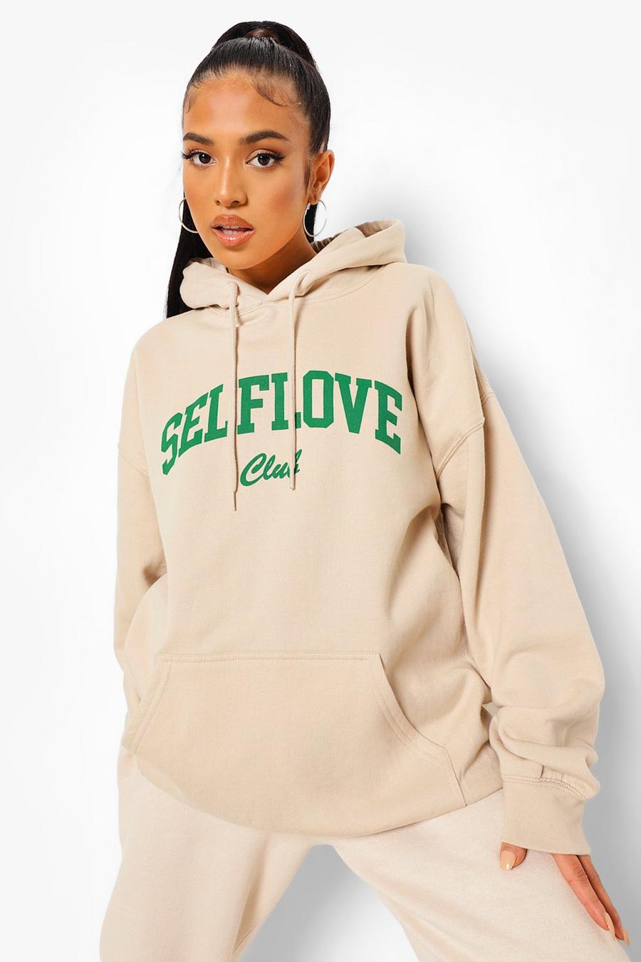 Sand Petite - "Self Love Club" Oversize hoodie image number 1