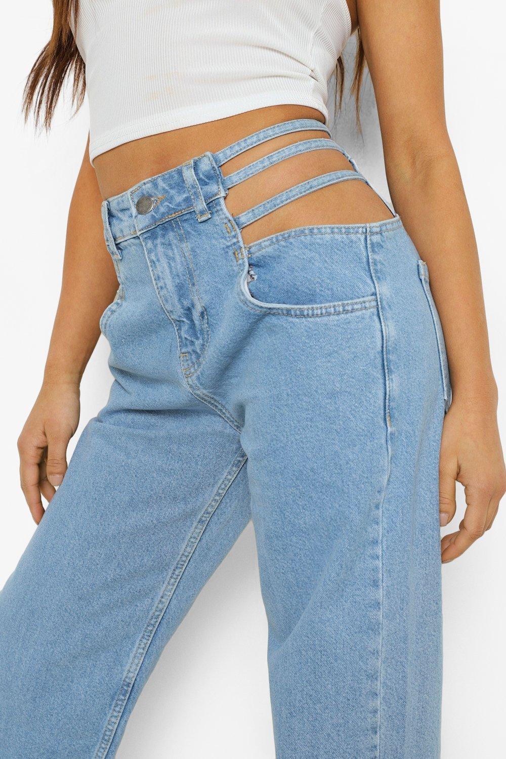 light blue petite mom jeans