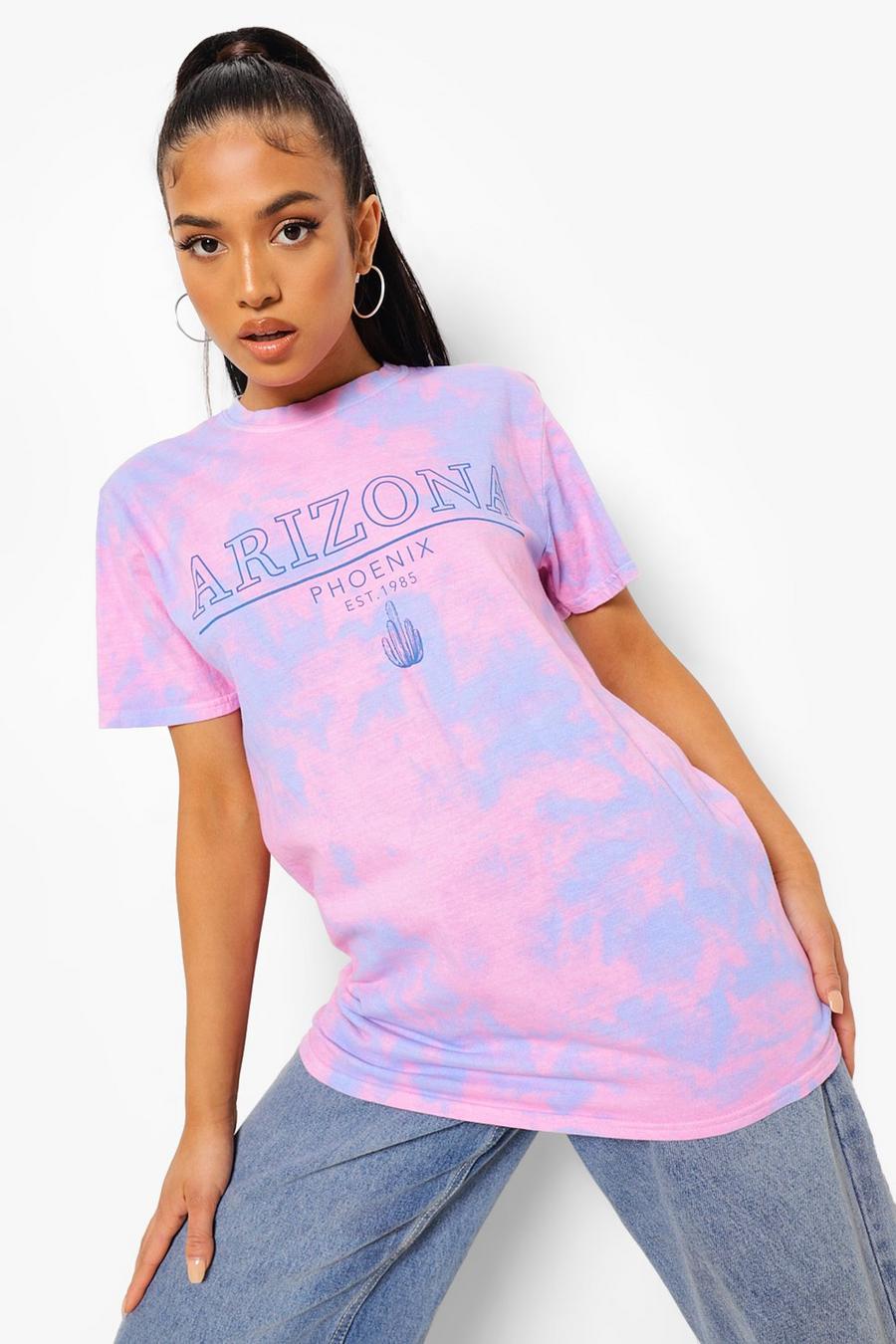 Multi Petite Arizona Tie Dye Graphic T-Shirt image number 1