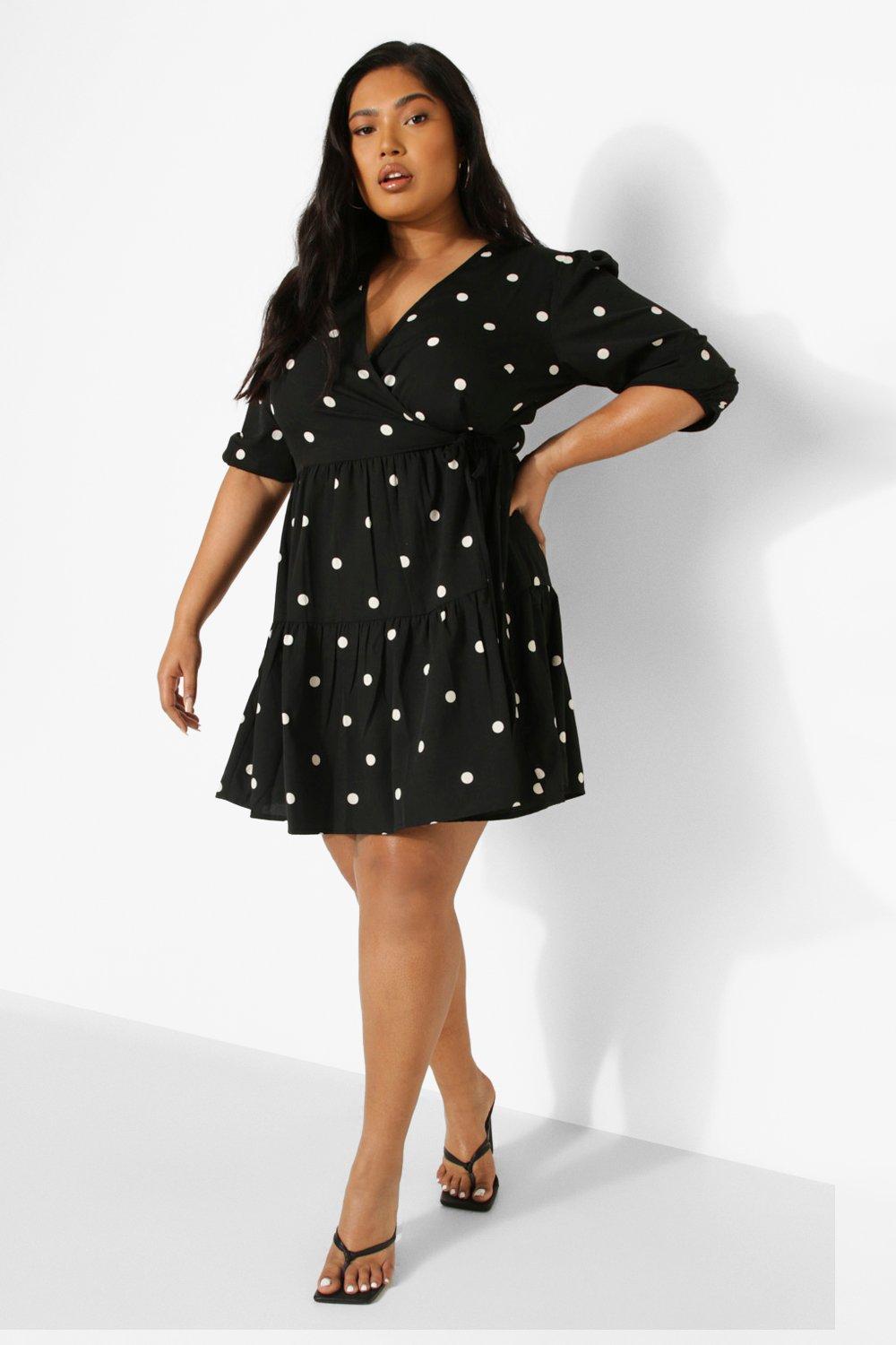 Plus 2 In 1 Printed Pleated Skater Dress