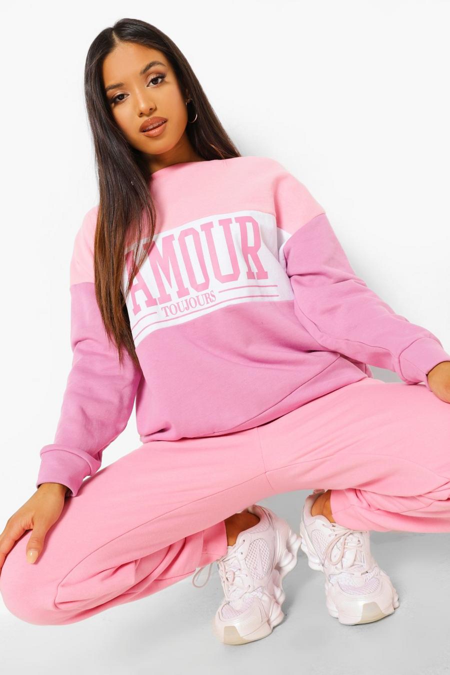 Pink Petite 'L'amour' Tracksuit image number 1