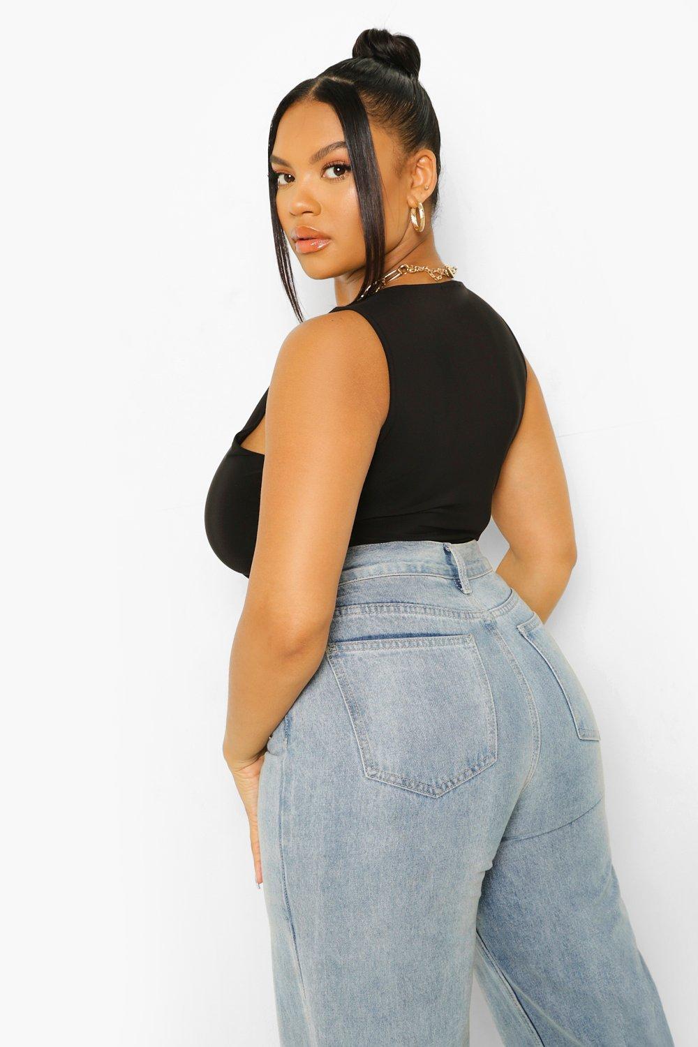 Boohoo plus bodysuit sale