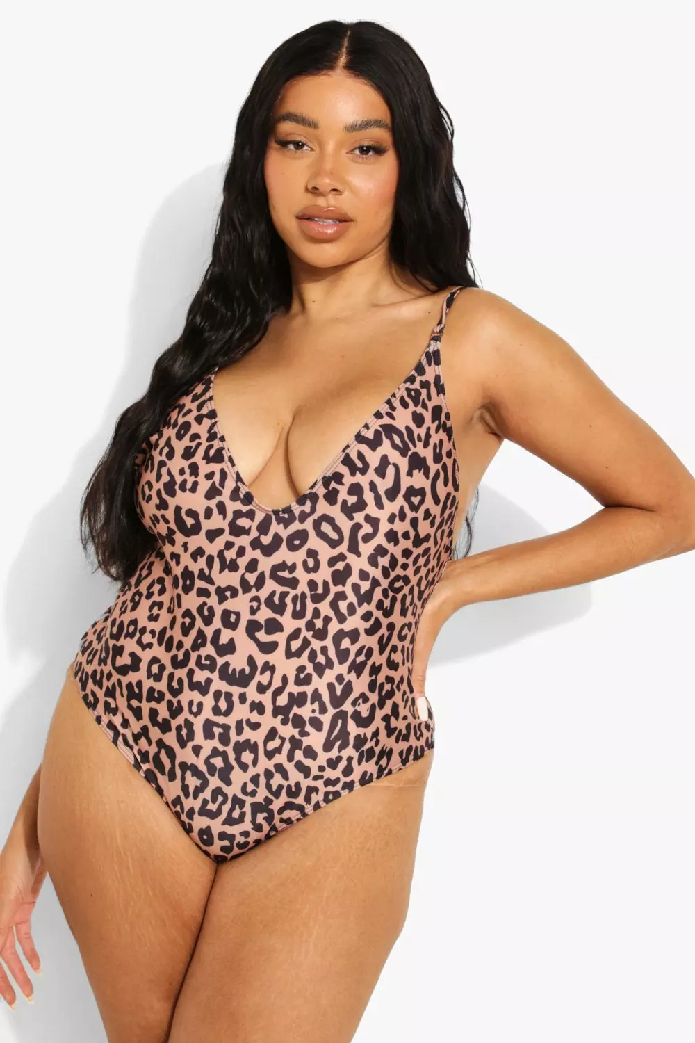 Leopard on sale plunge swimsuit