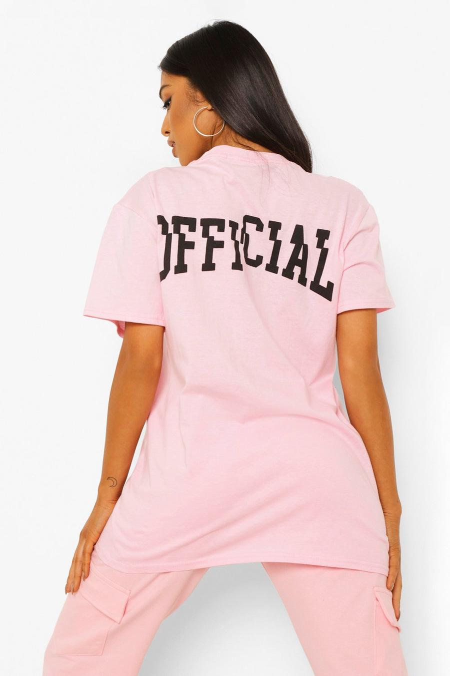 Baby pink Petite Official Front & Back Graphic T-Shirt image number 1