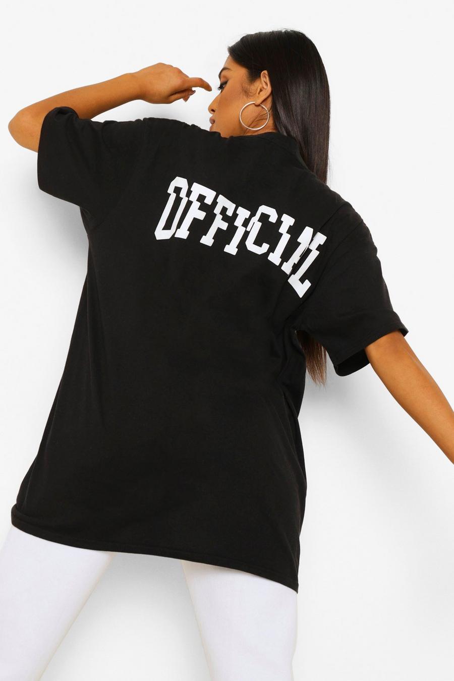 Black Petite Official Front & Back Graphic T-Shirt image number 1