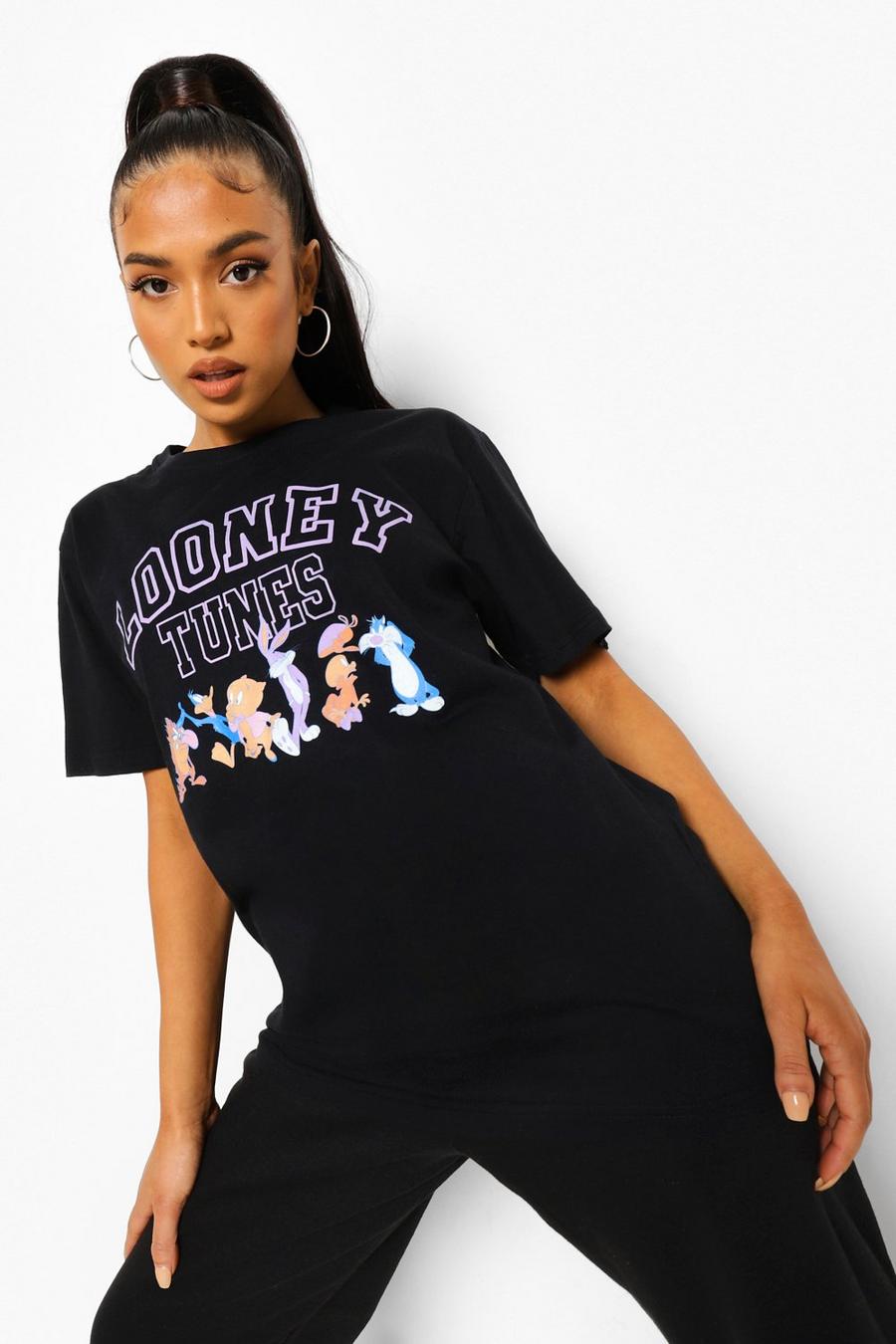 Black Petite - Looney Tunes T-shirt med tryck image number 1