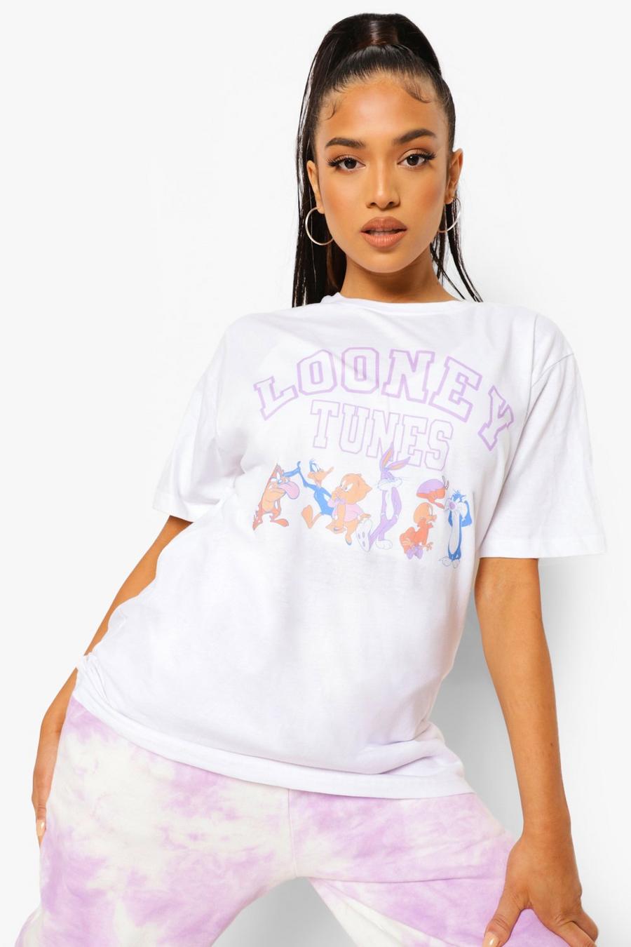 PETITE T-Shirt mit lizenziertem Looney Tunes-Print , Weiß image number 1