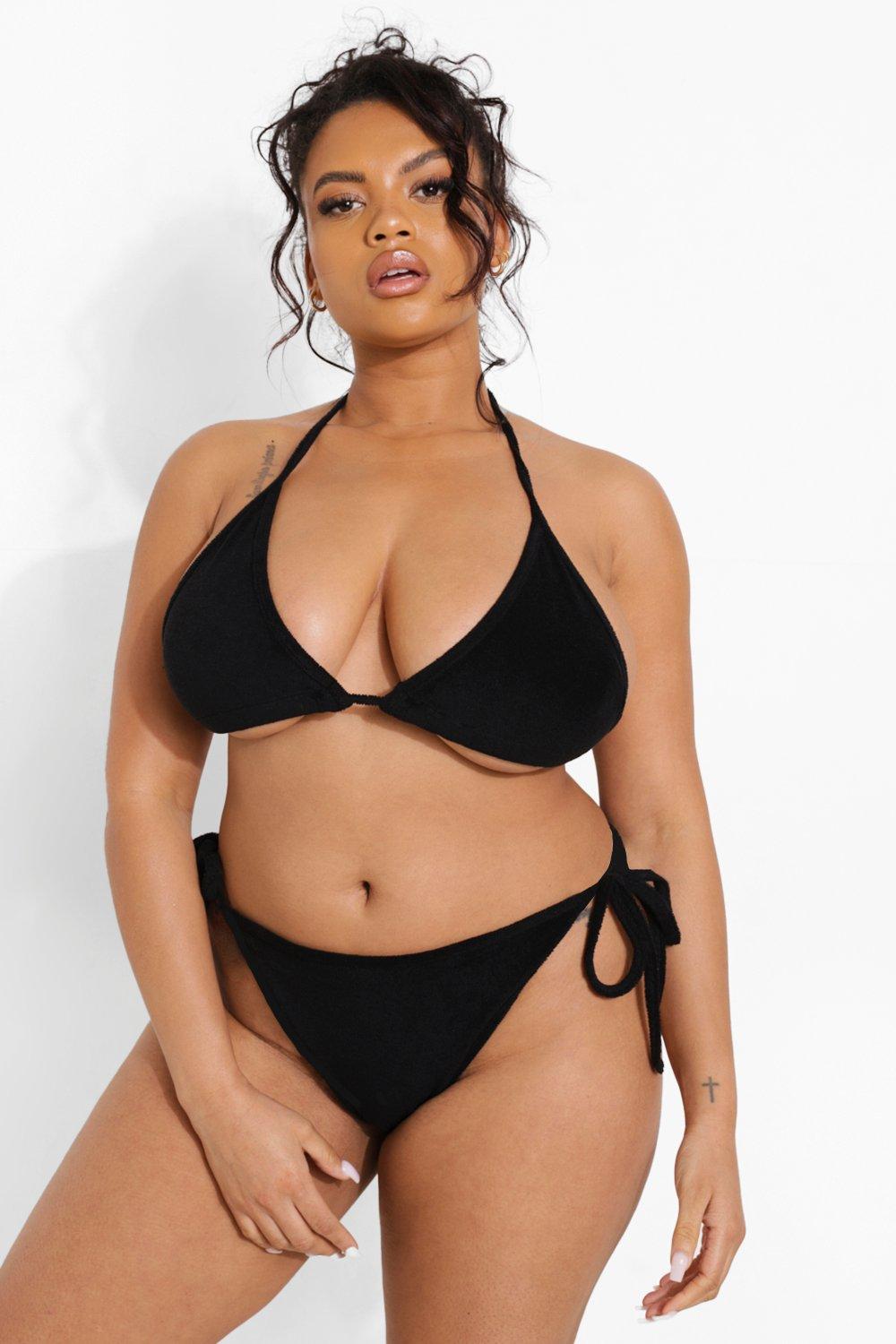 Plus size triangle store bikini