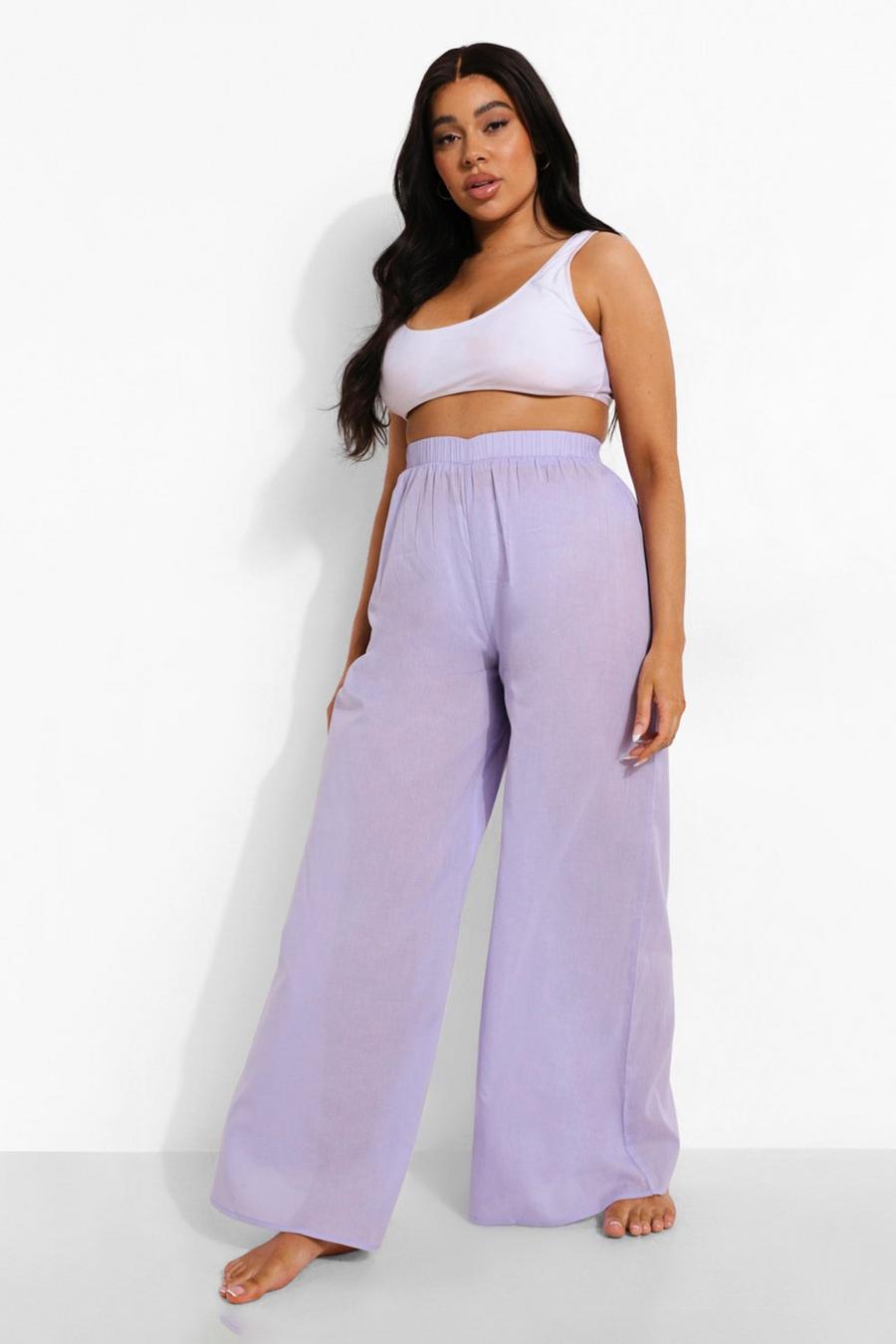 Lilac purple Plus Cotton Beach Pants