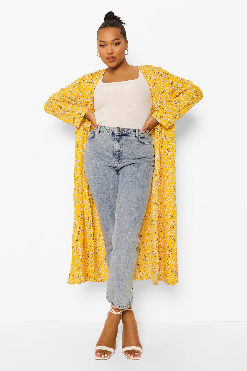 Plus Ditsy Floral Kimono