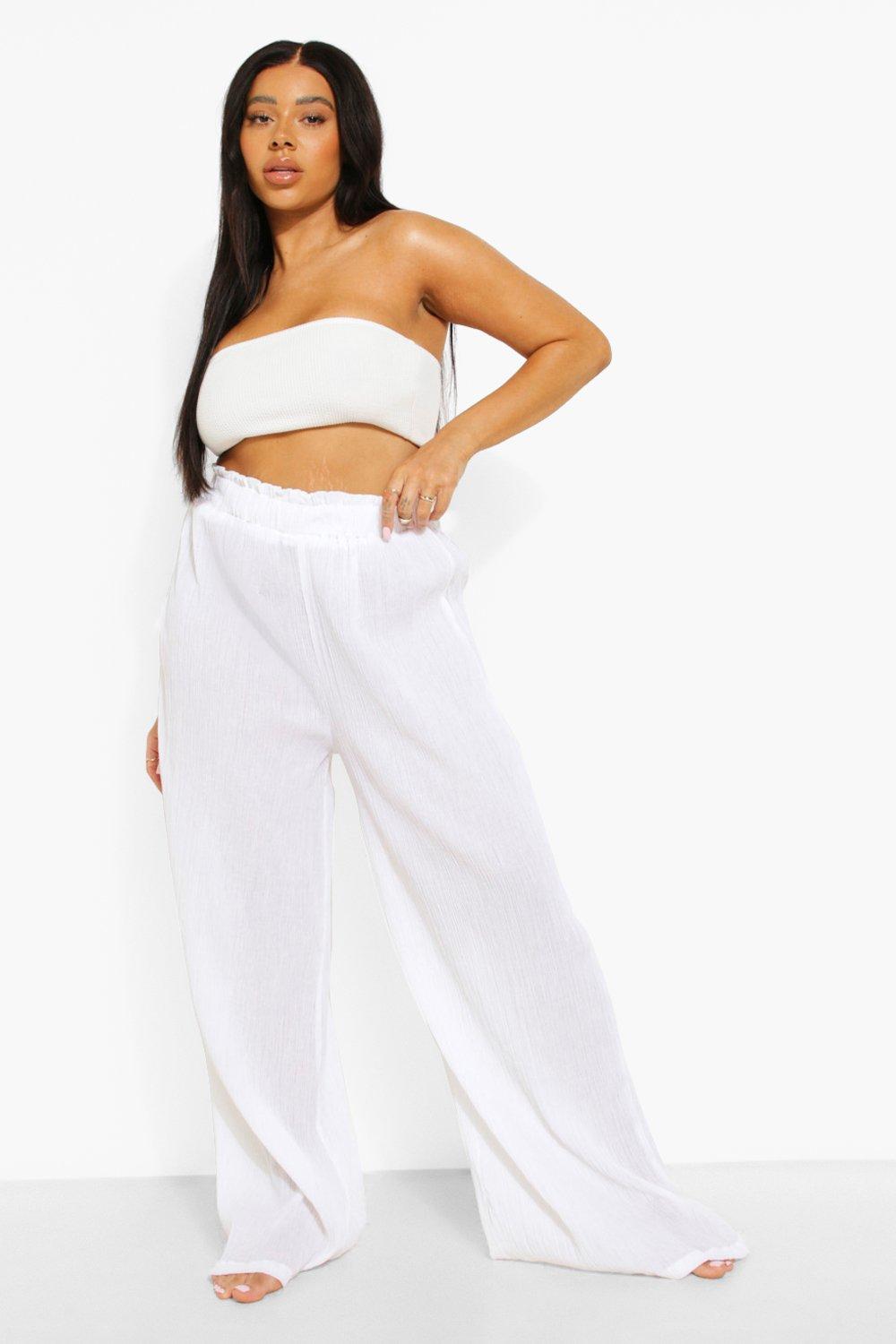 White on sale cheesecloth pants