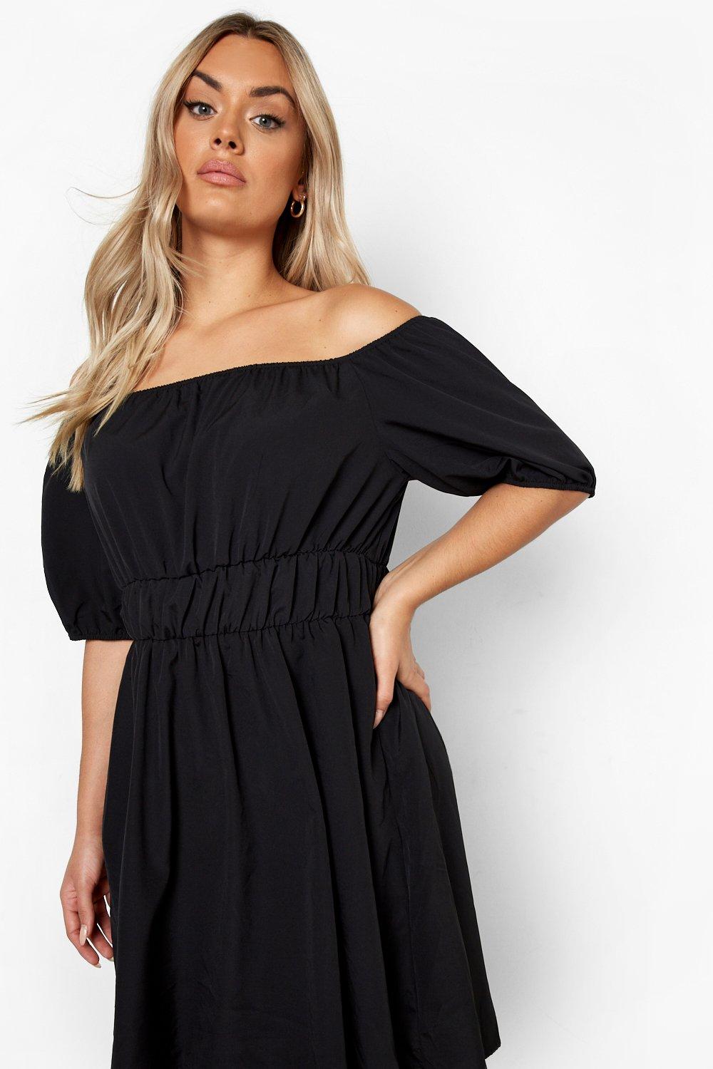 Off the shoulder shop skater dress plus size