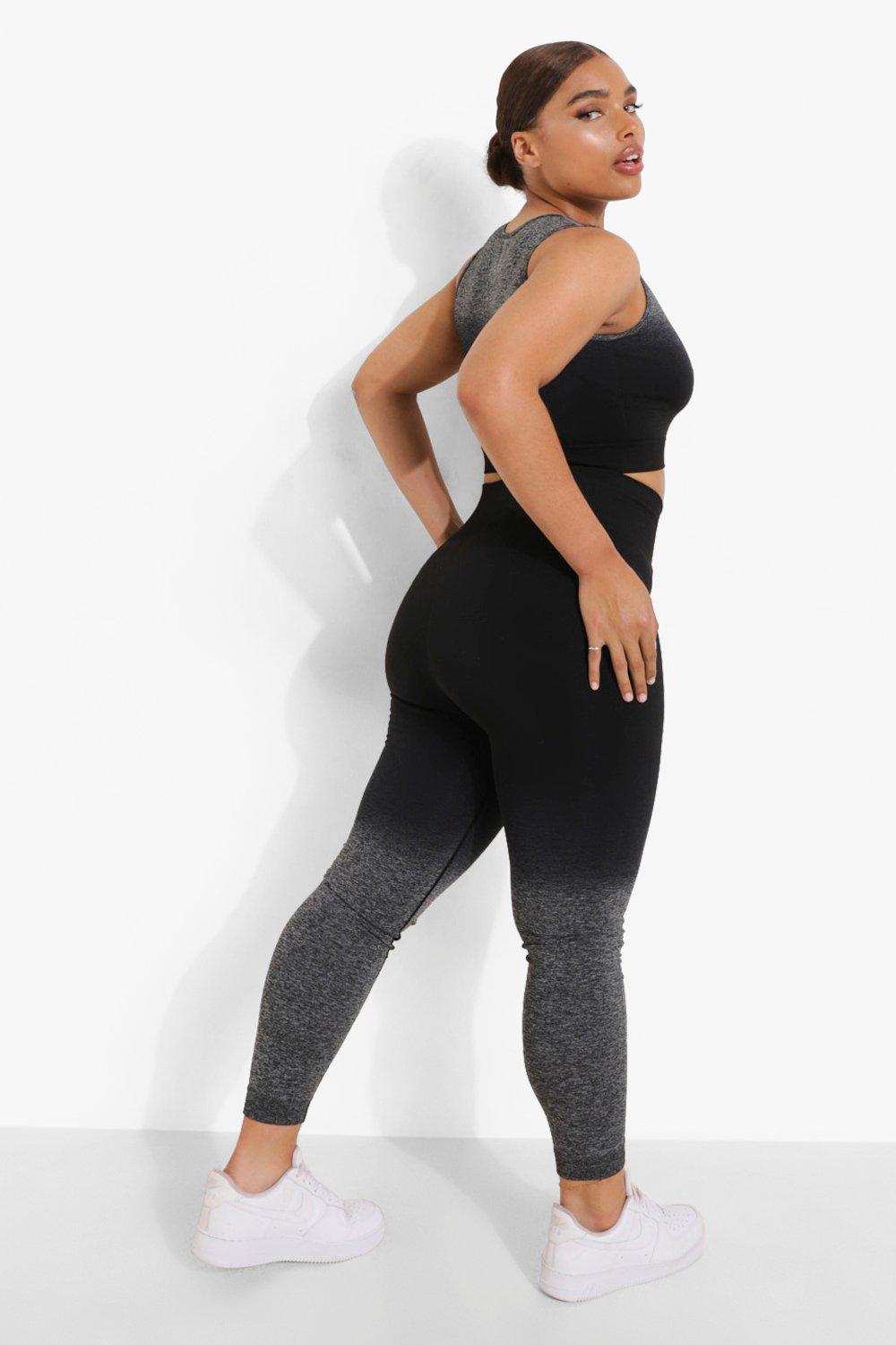 Plus Activewear Ombre Seamfree Gym Leggings