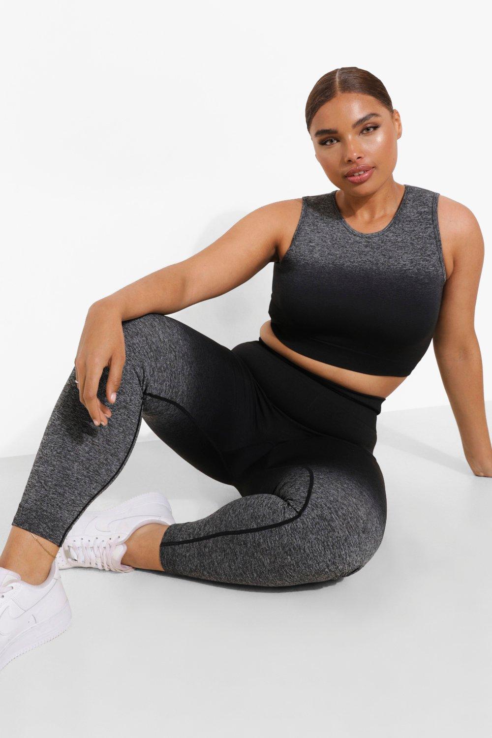 Buy Women's Crop Top & Workout Leggings Ombre Activewear Yoga and