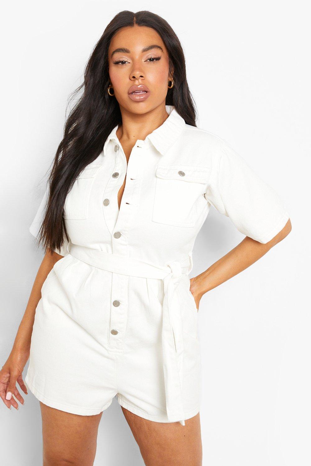 White plus store size playsuit