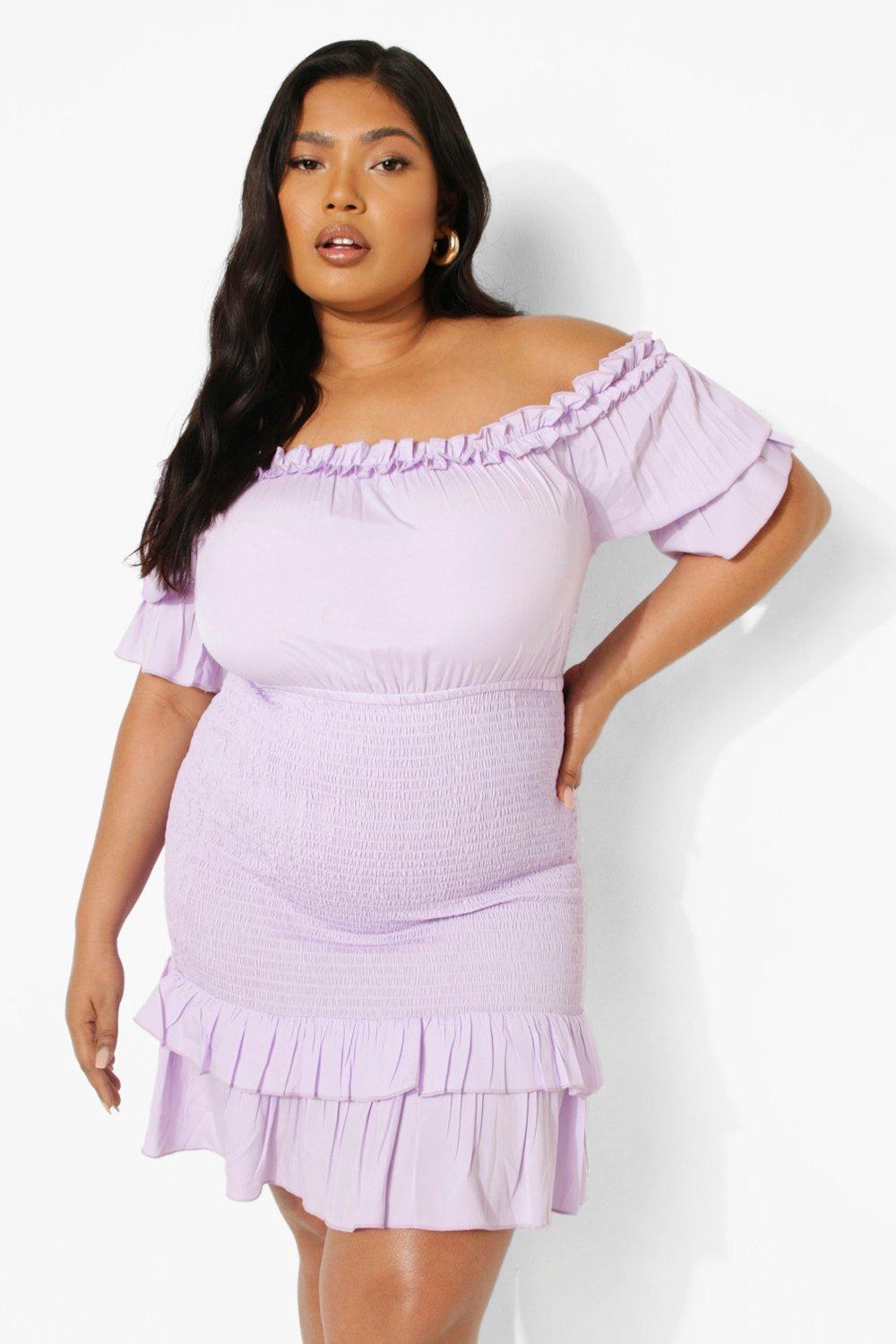 purple bodycon dress plus size