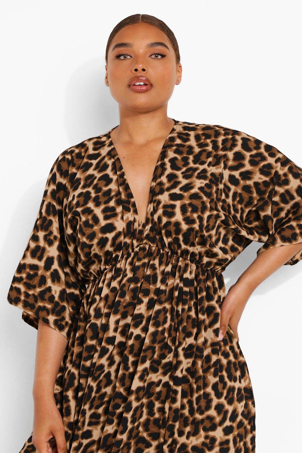 Boohoo plus leopard clearance print