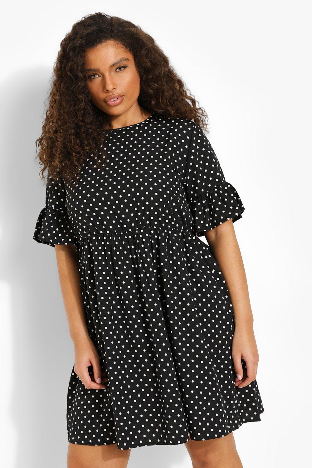 polka dot smock dress