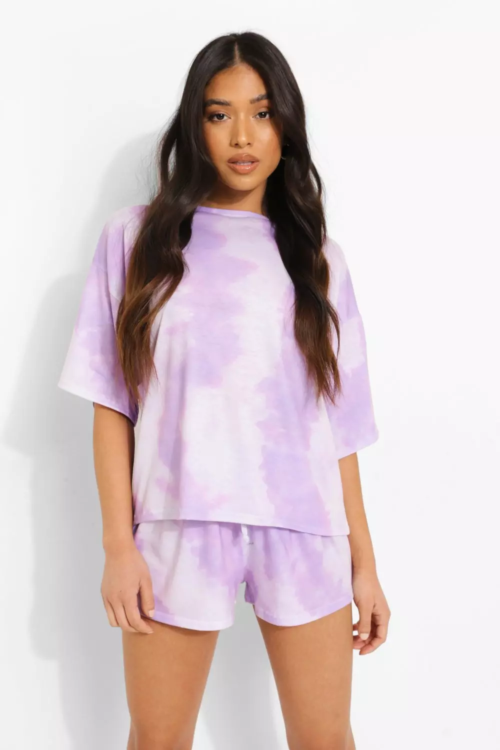 tie dye pajama shorts set