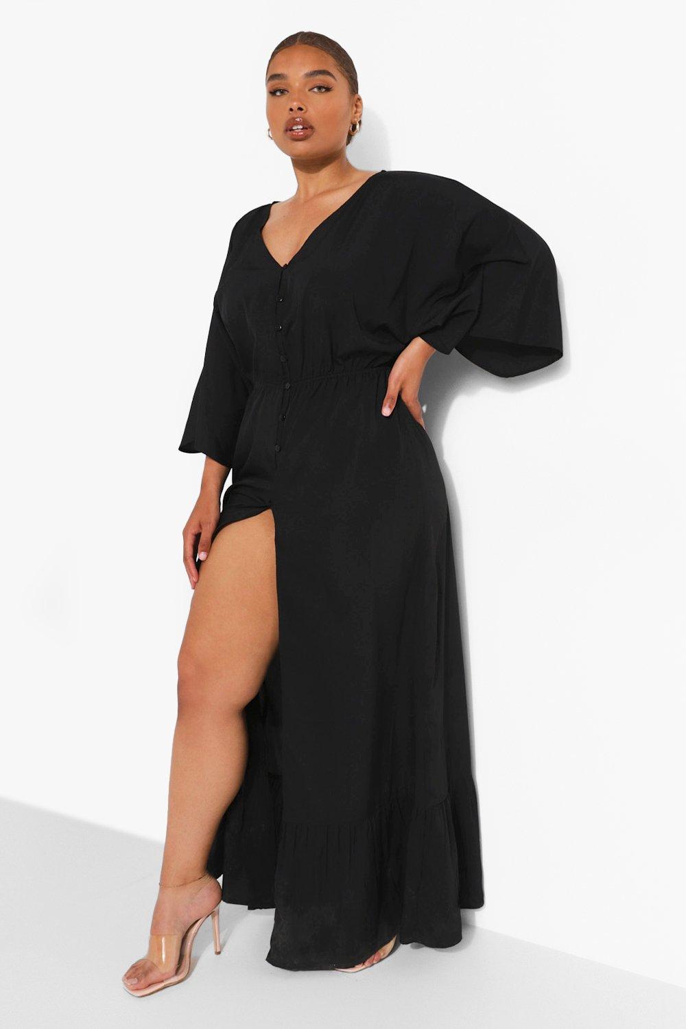 Plus Button Up Maxi Dress | boohoo USA