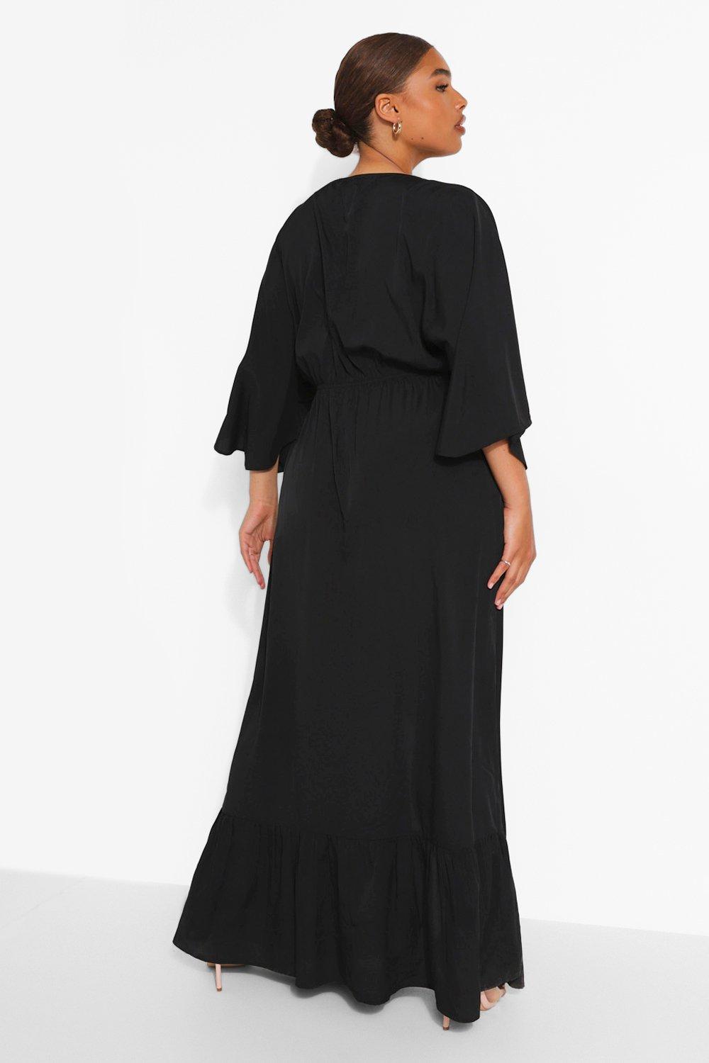 Robe longue outlet noire grande taille