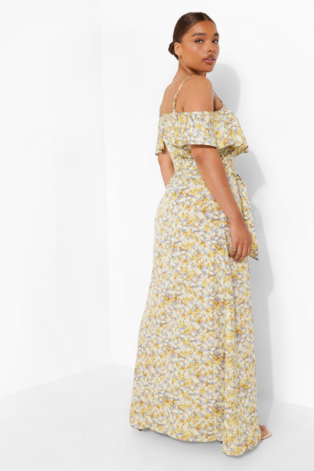 cold shoulder maxi dress uk