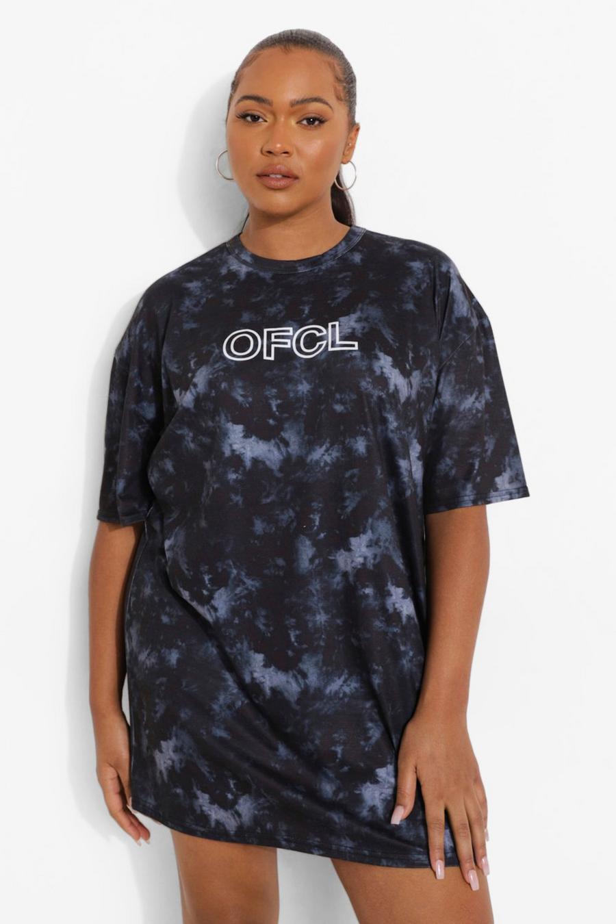 Charcoal Plus Acid Wash Ofcl T-shirt Dress image number 1