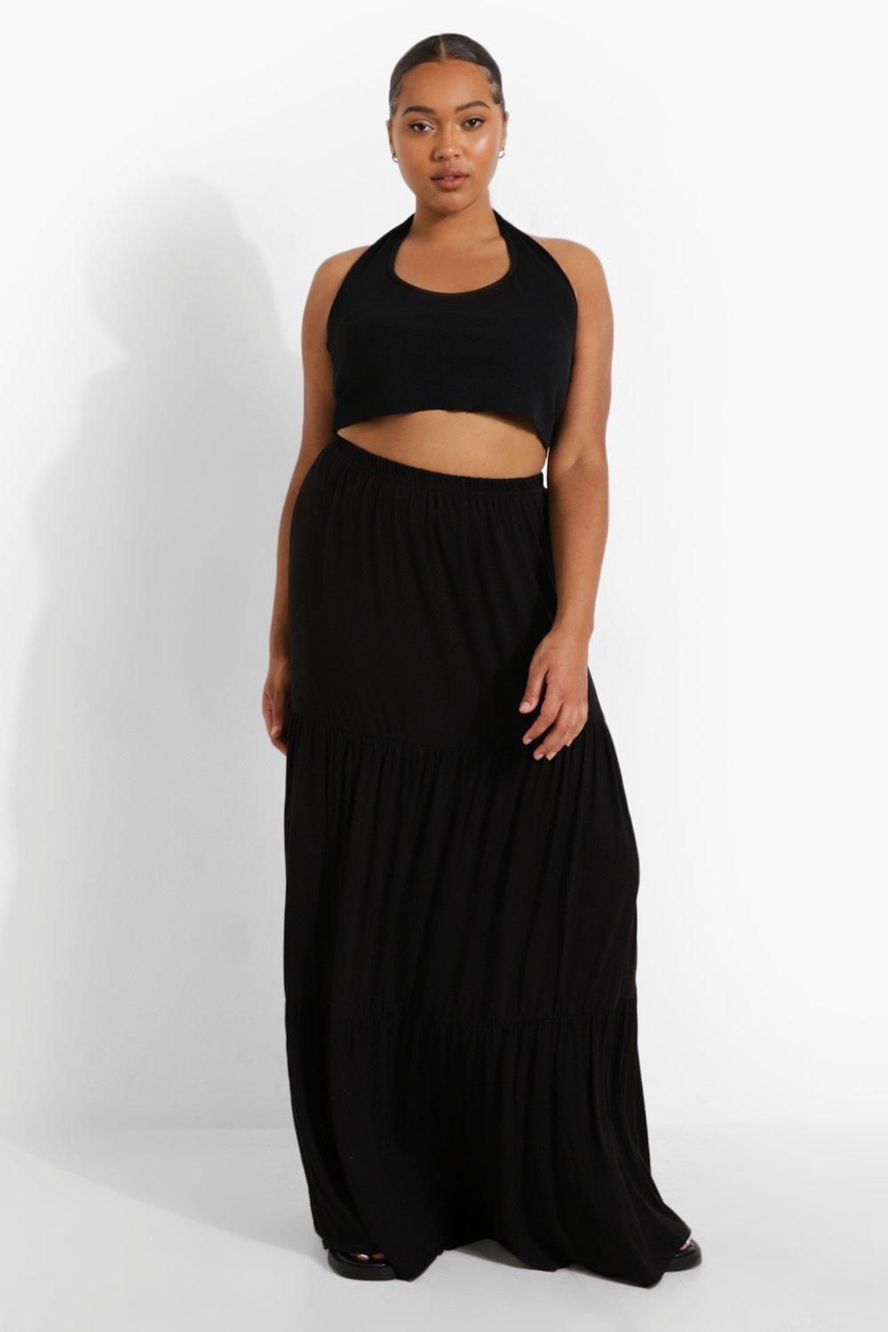 Tiered maxi outlet skirt xxl