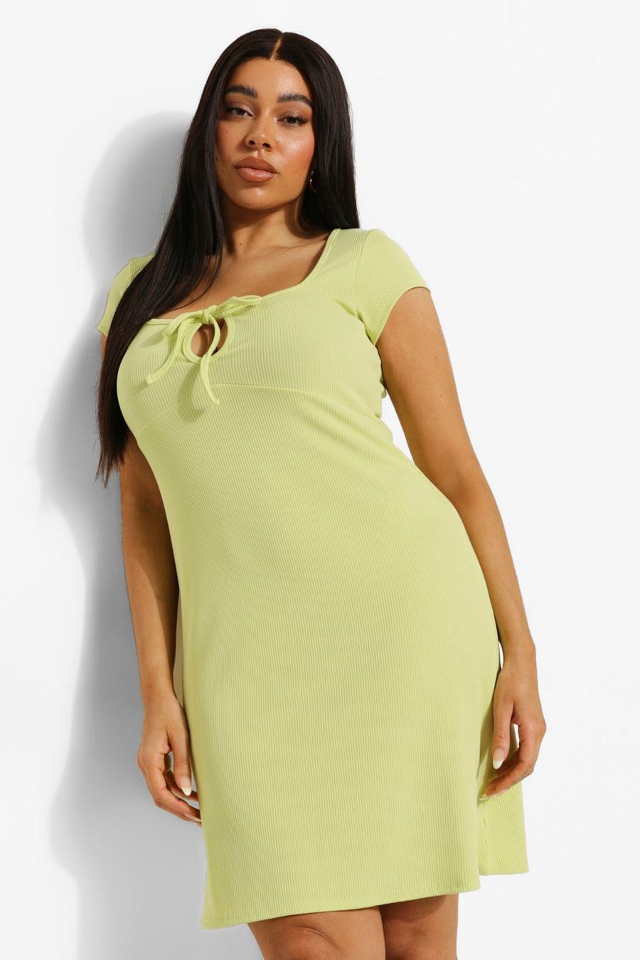 Lime Plus Tie Front Sundress image number 1