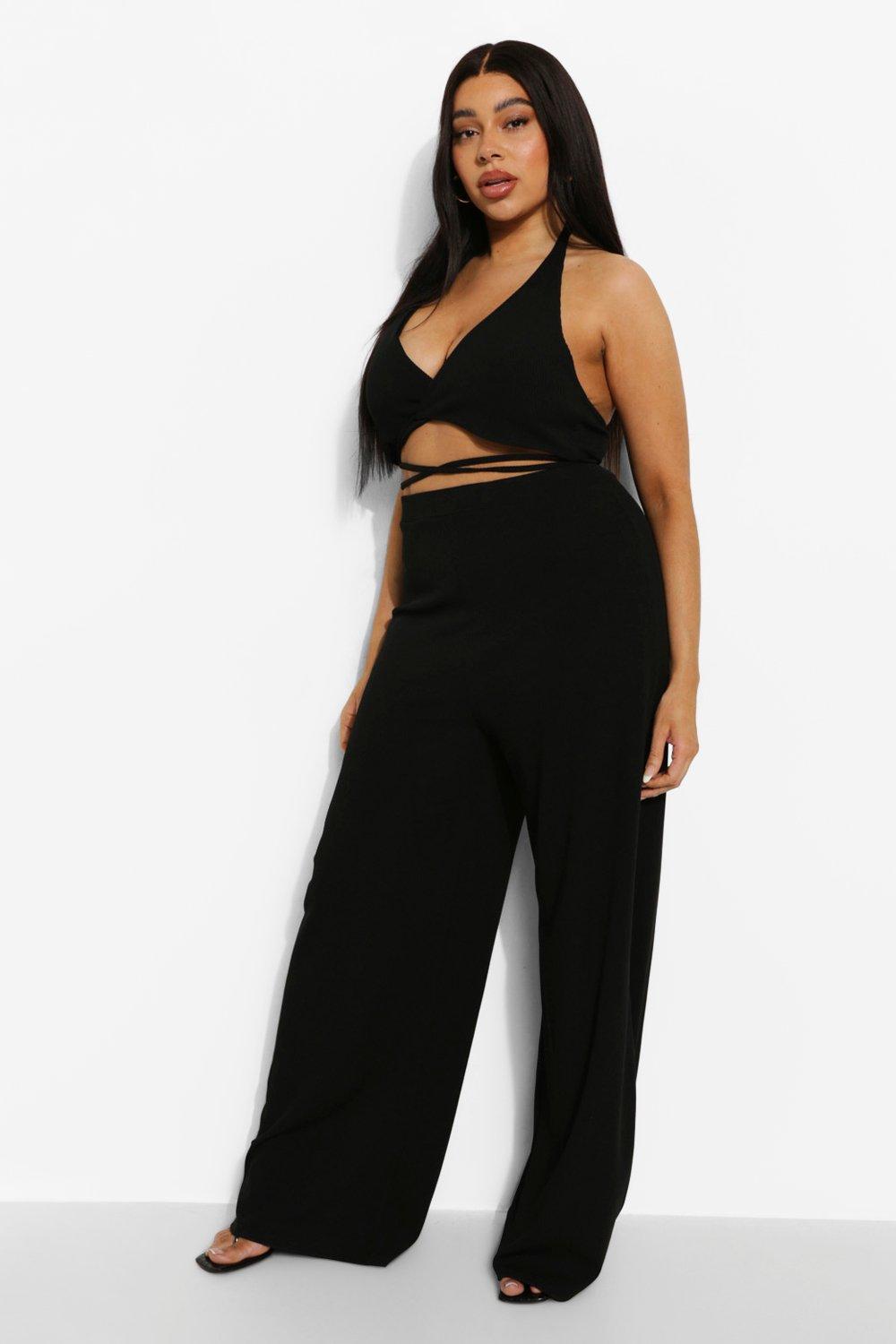 Boohoo hot sale plus trousers