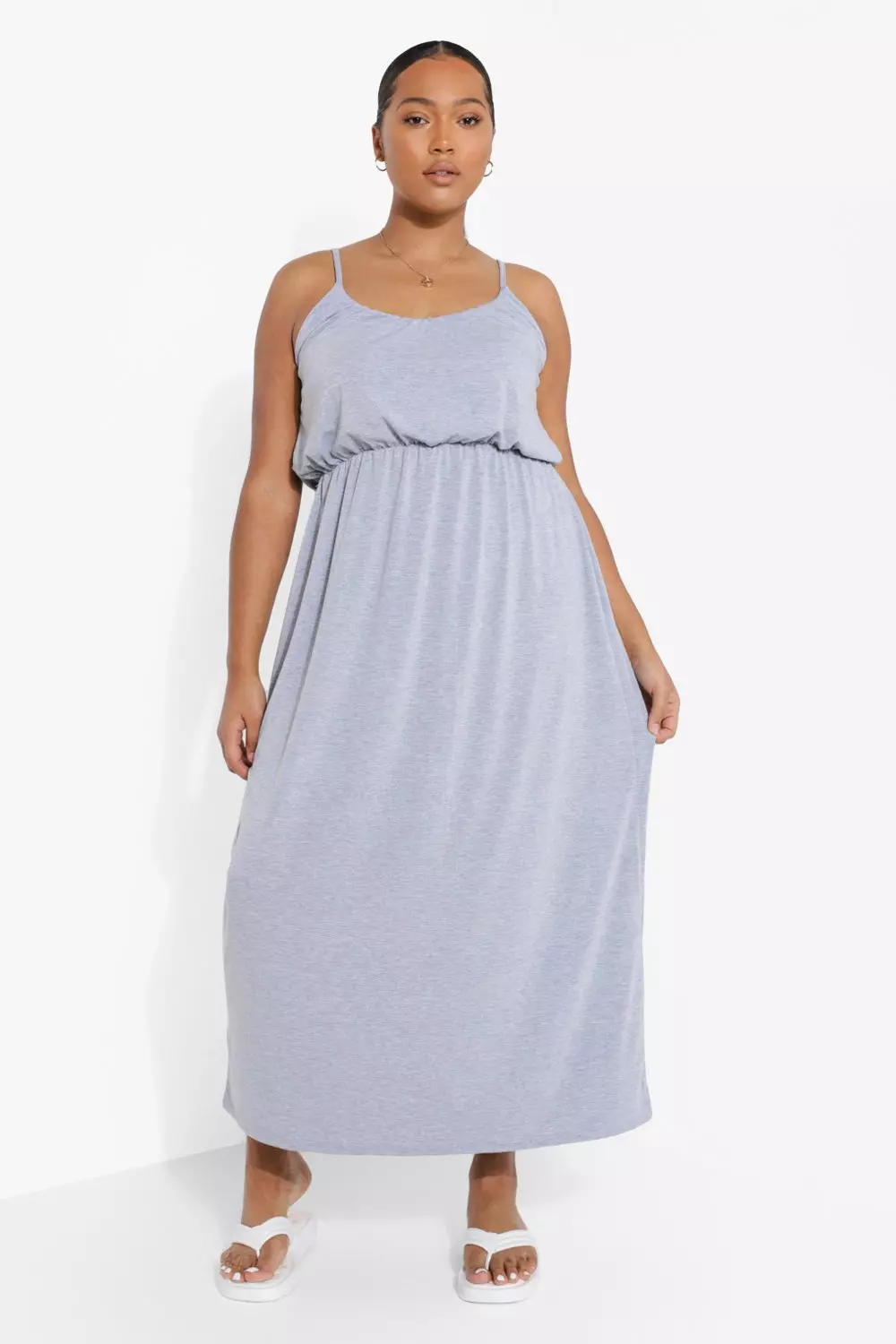 light grey plus size dress