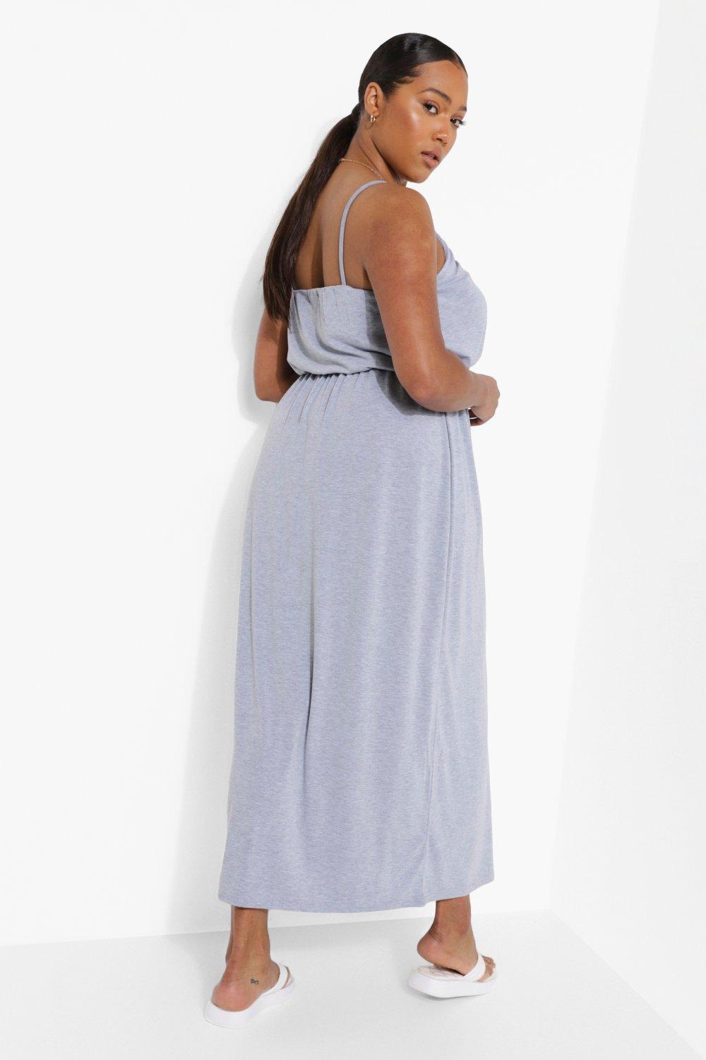 Light grey cheap plus size dress