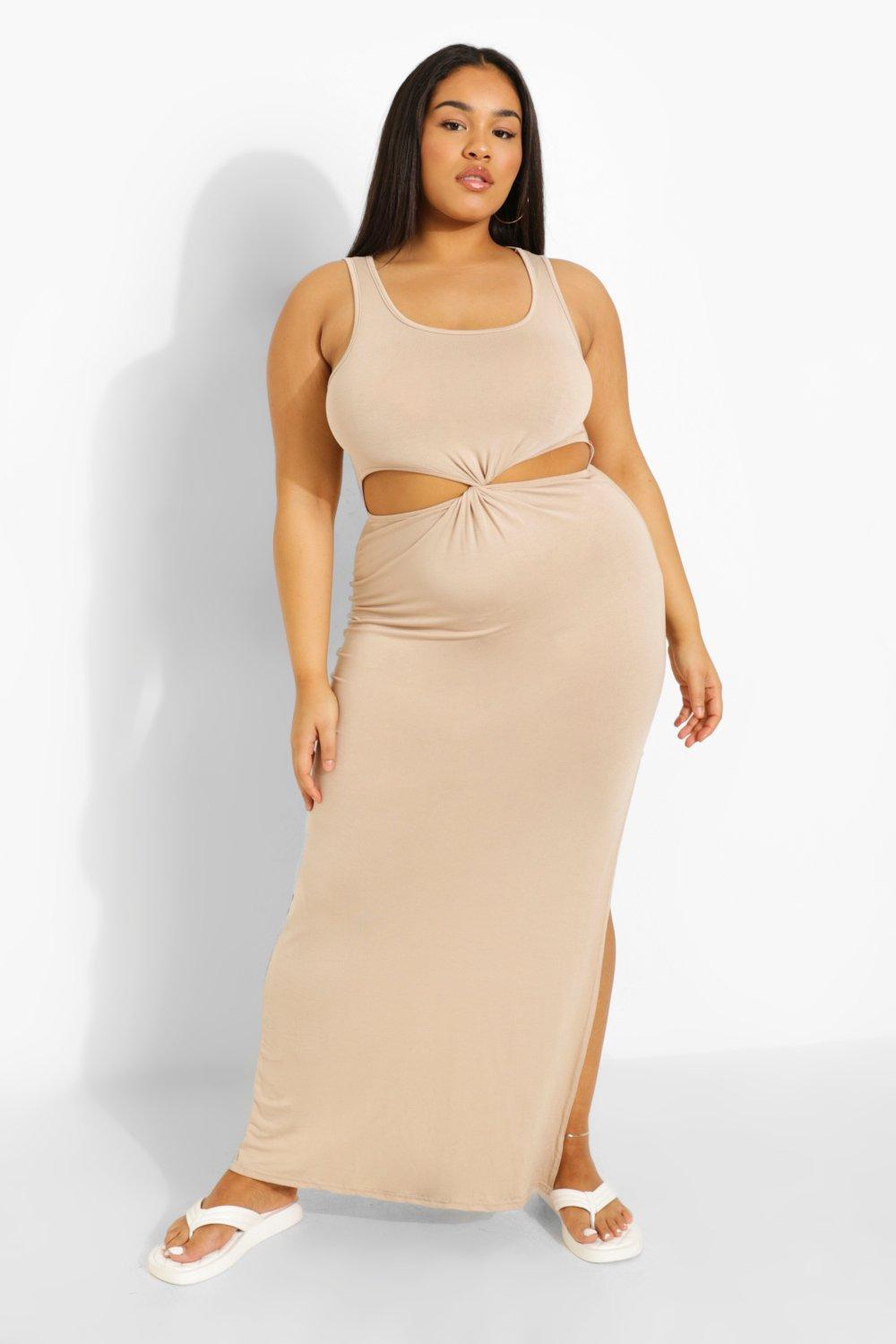 Beige plus size store clothing