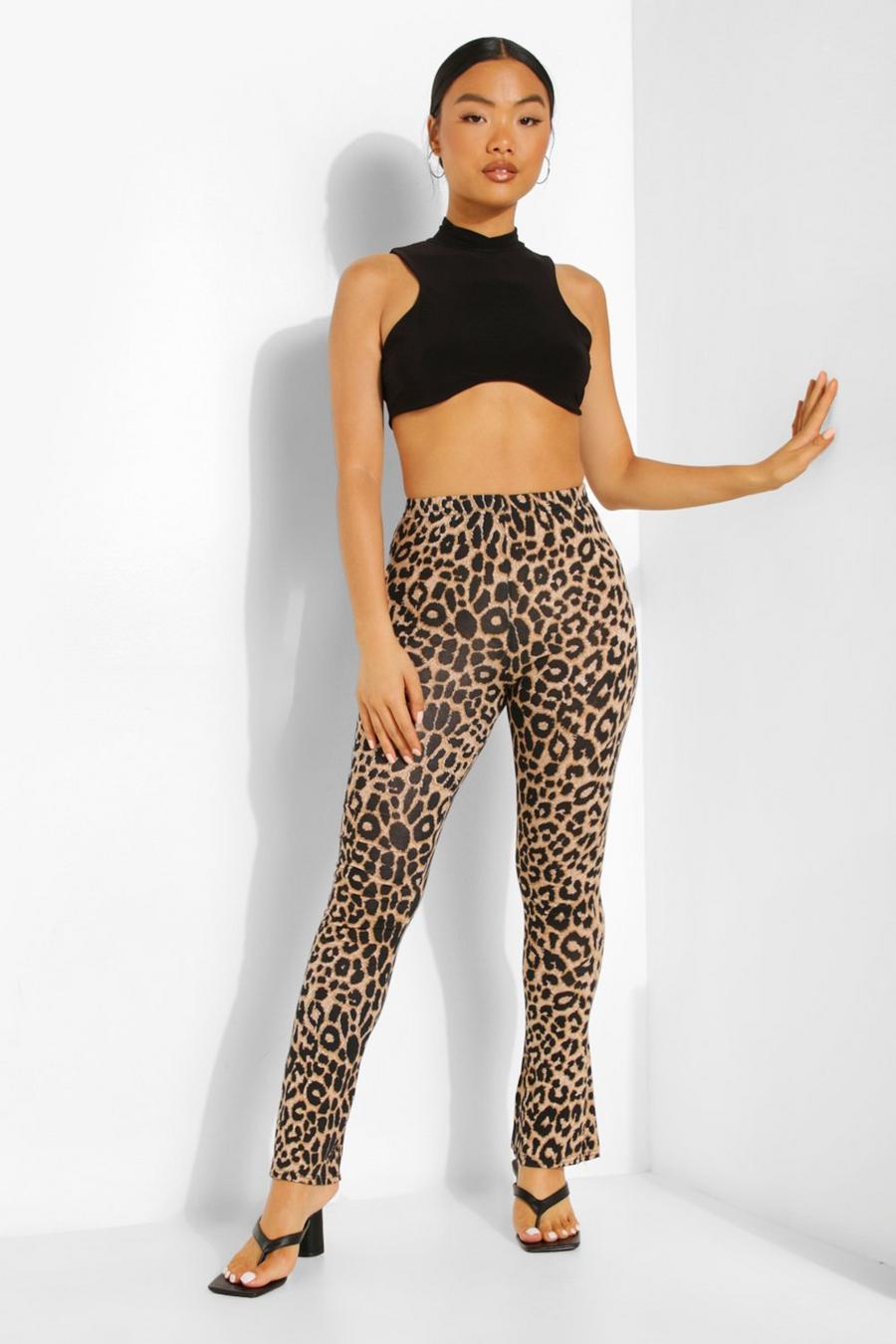 Petite - Pantalon flare léoaprd, Leopard image number 1