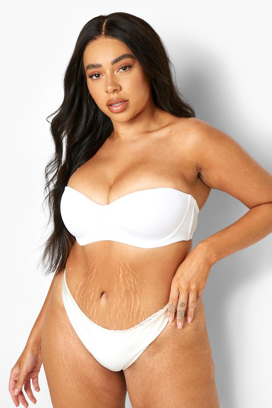 White Plus Strapless Beha Met Volle Cups image number 1