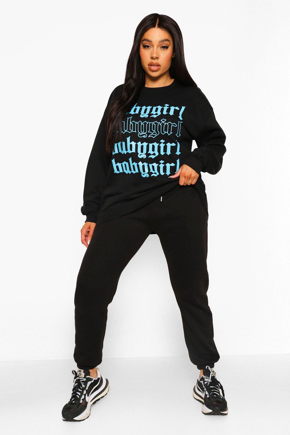 Plus Los Angeles Slogan Oversized Sweatshirt