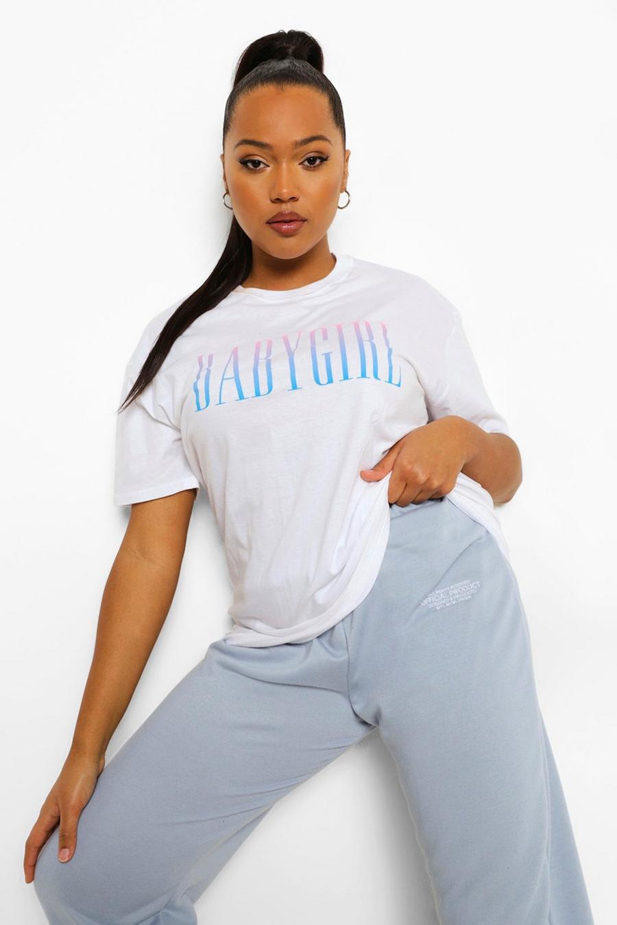 White Plus Ombre Babygirl T-shirt image number 1