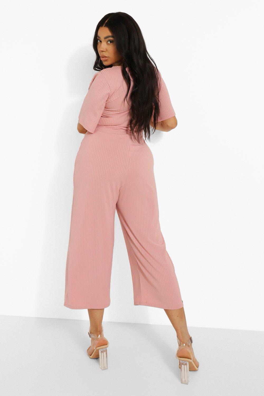 Boohoo twist cheap front jumpsuit