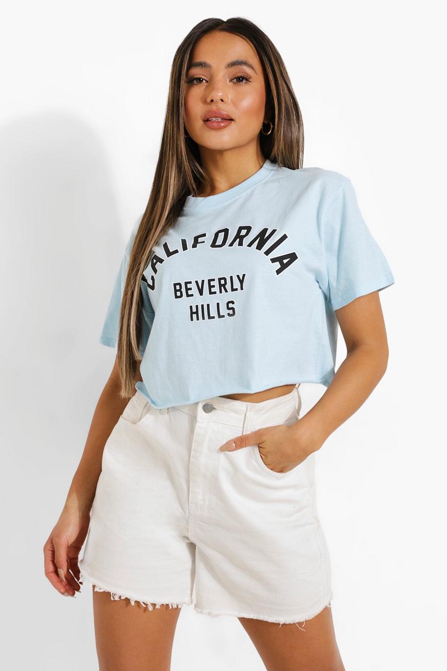 Light blue Petite California Cropped T-shirt image number 1