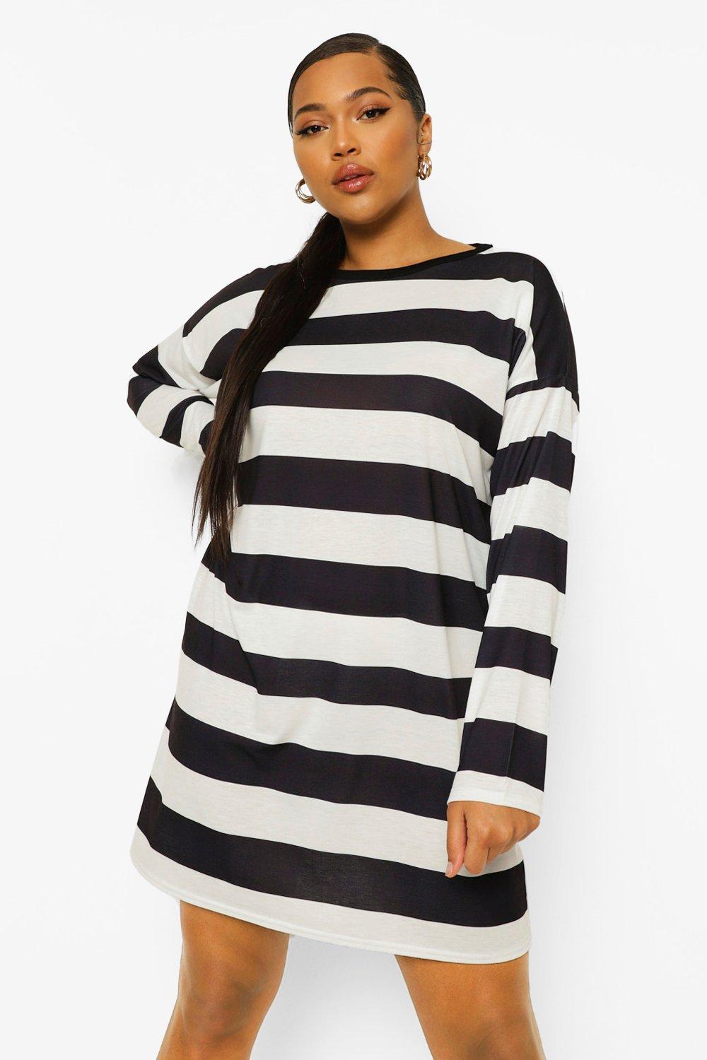 Boohoo UK - shirt Dress - Women's Plus Brooklyn Slogan Oversized T