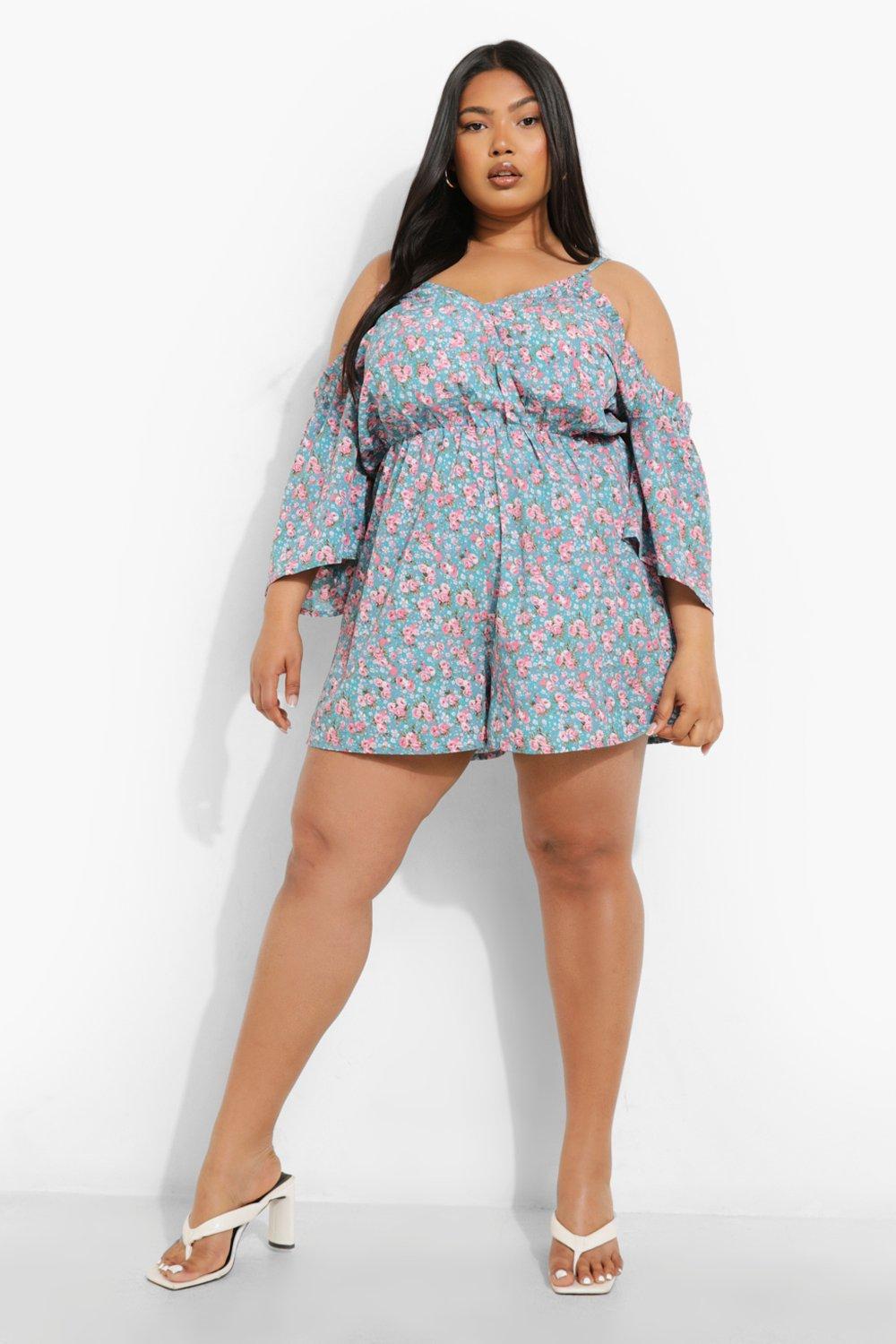 Cold cheap shoulder rompers