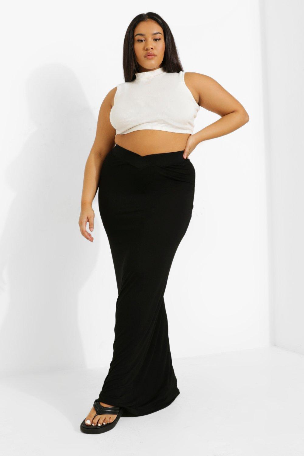 Plus size hotsell jersey maxi skirt