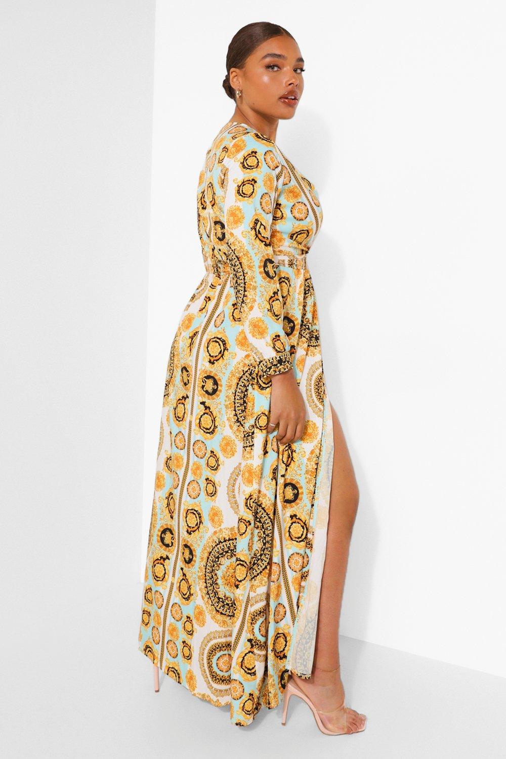 Chain print hotsell maxi dress