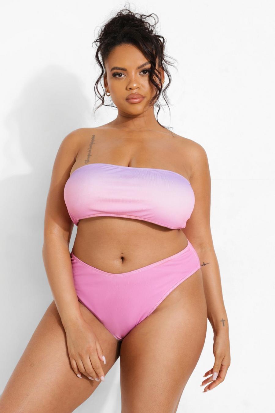 Grande taille - Haut de maillot de bain bandeau, Pink image number 1