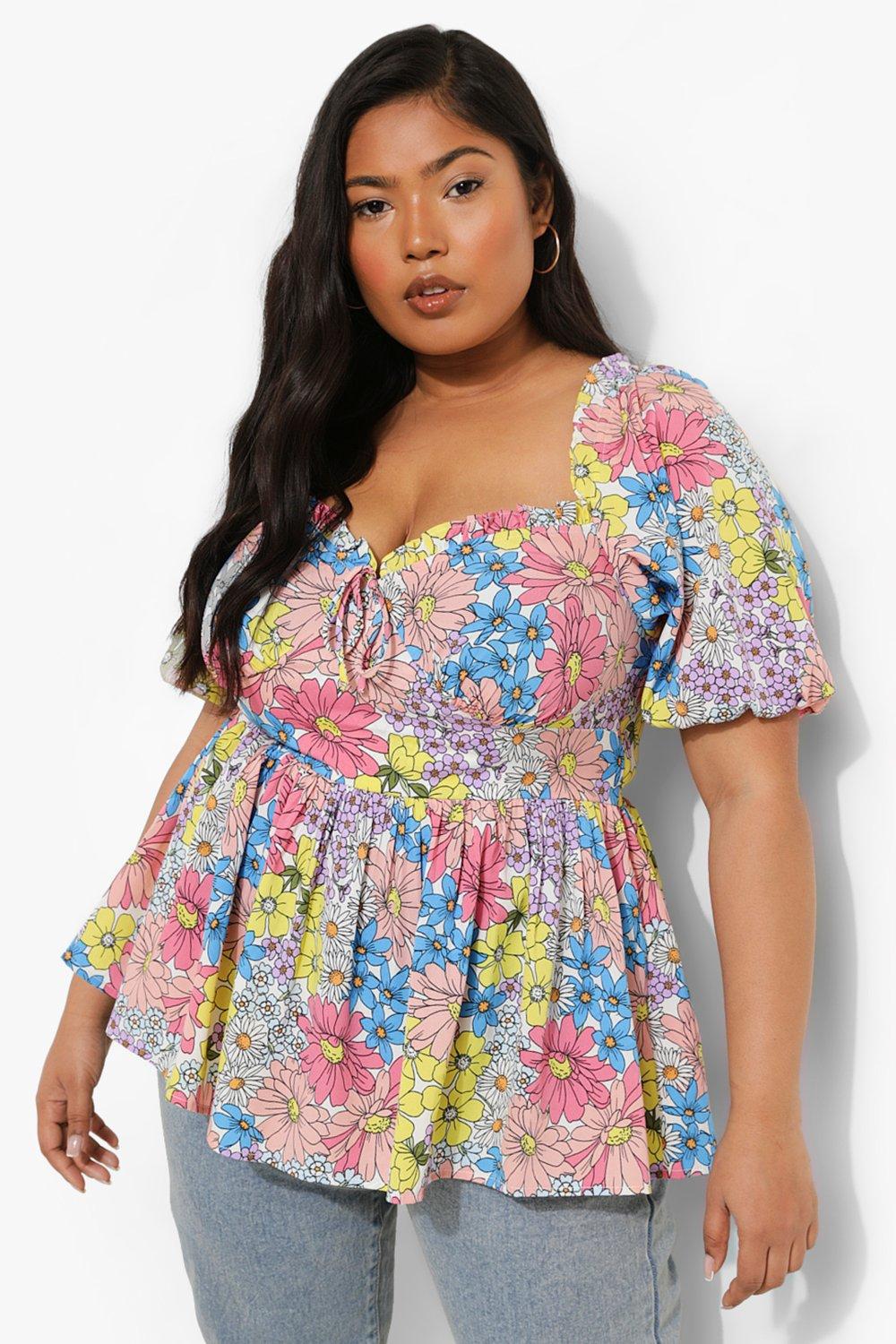 Plus size store peplum shirt