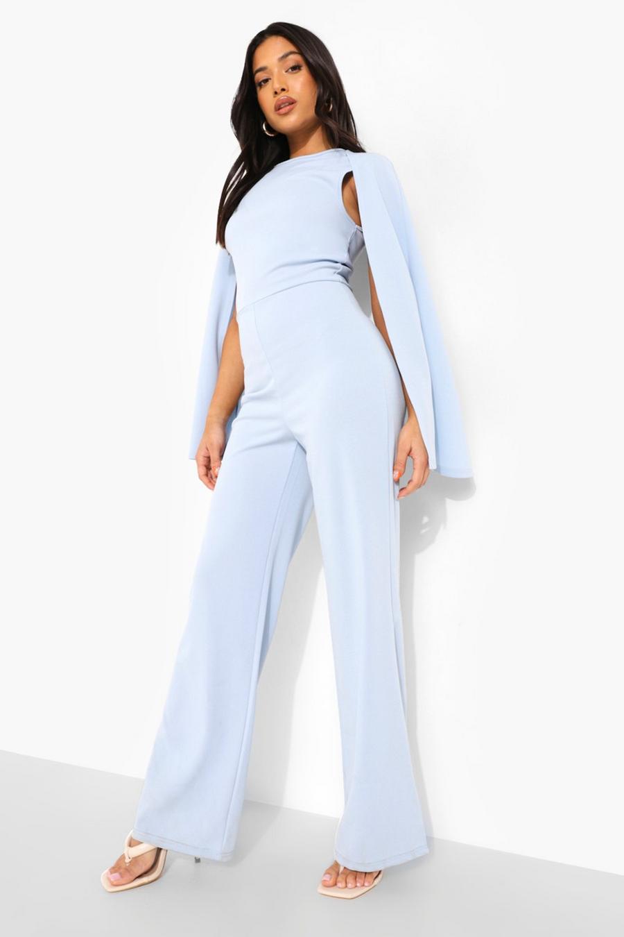 Petite Jumpsuit mit kurzen Ärmeln, Sky image number 1